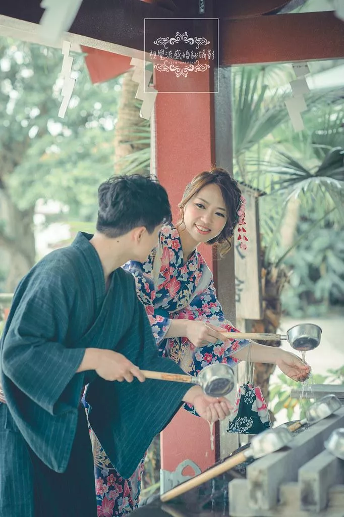 視覺流感婚紗攝影工作室唯一推薦-日本海外婚紗|沖繩波上宮|神社拍婚紗