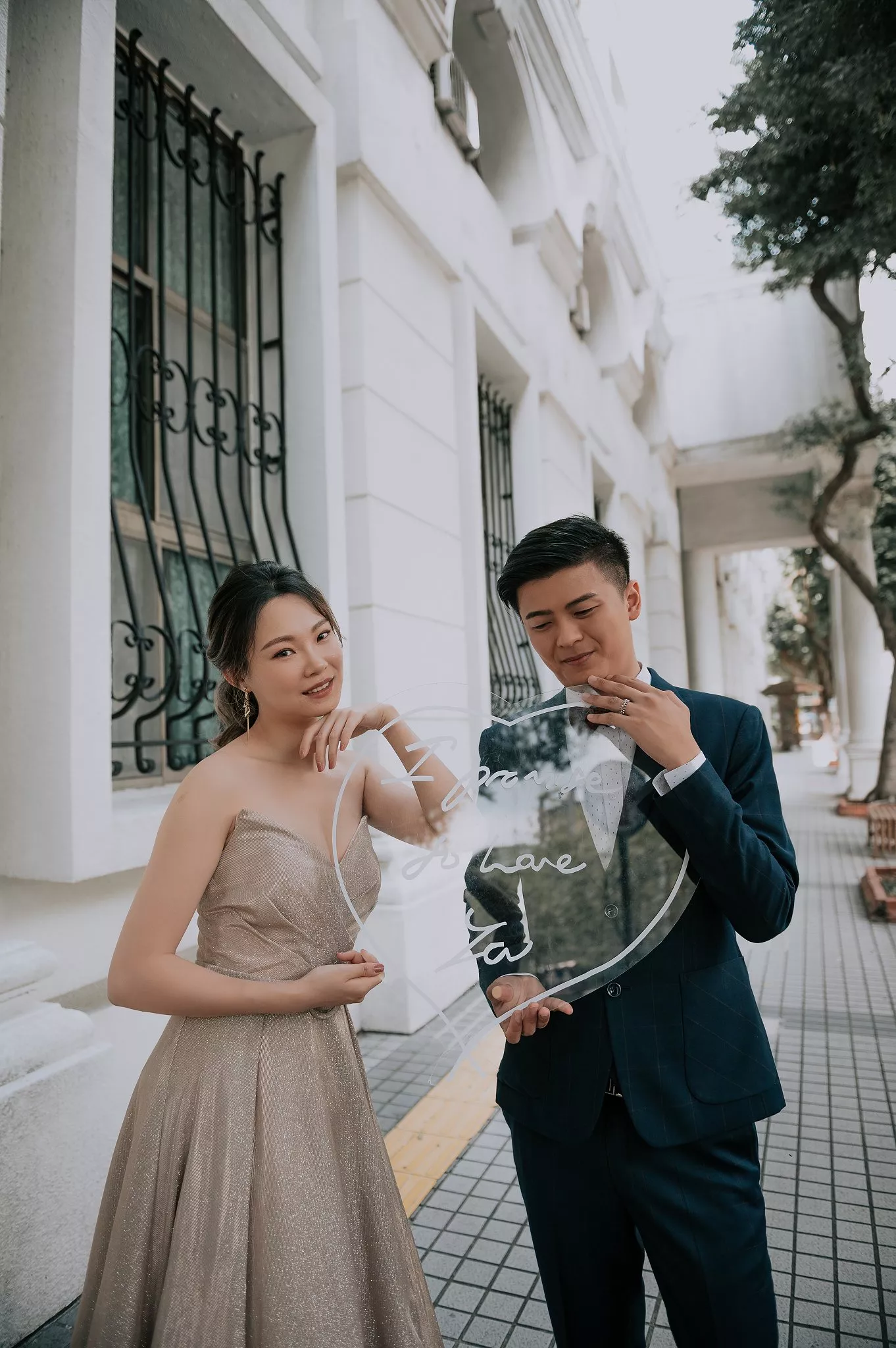 視覺流感婚紗攝影,中華電信學院板橋拍婚紗,街景(22)-板橋中華電信學院街景婚紗|美式清新|視覺流感攝影