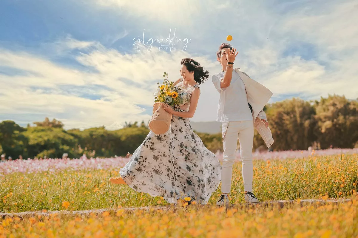 #視覺流感婚紗攝影#外拍婚紗#婚紗照#婚紗攝影#韓式婚紗(6)-關渡秘境花海婚紗攝影八仙抽水站台北|自然清新風格玩拍俏皮